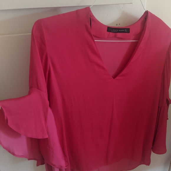 Zara hot pink blouse - Picture 4 of 5